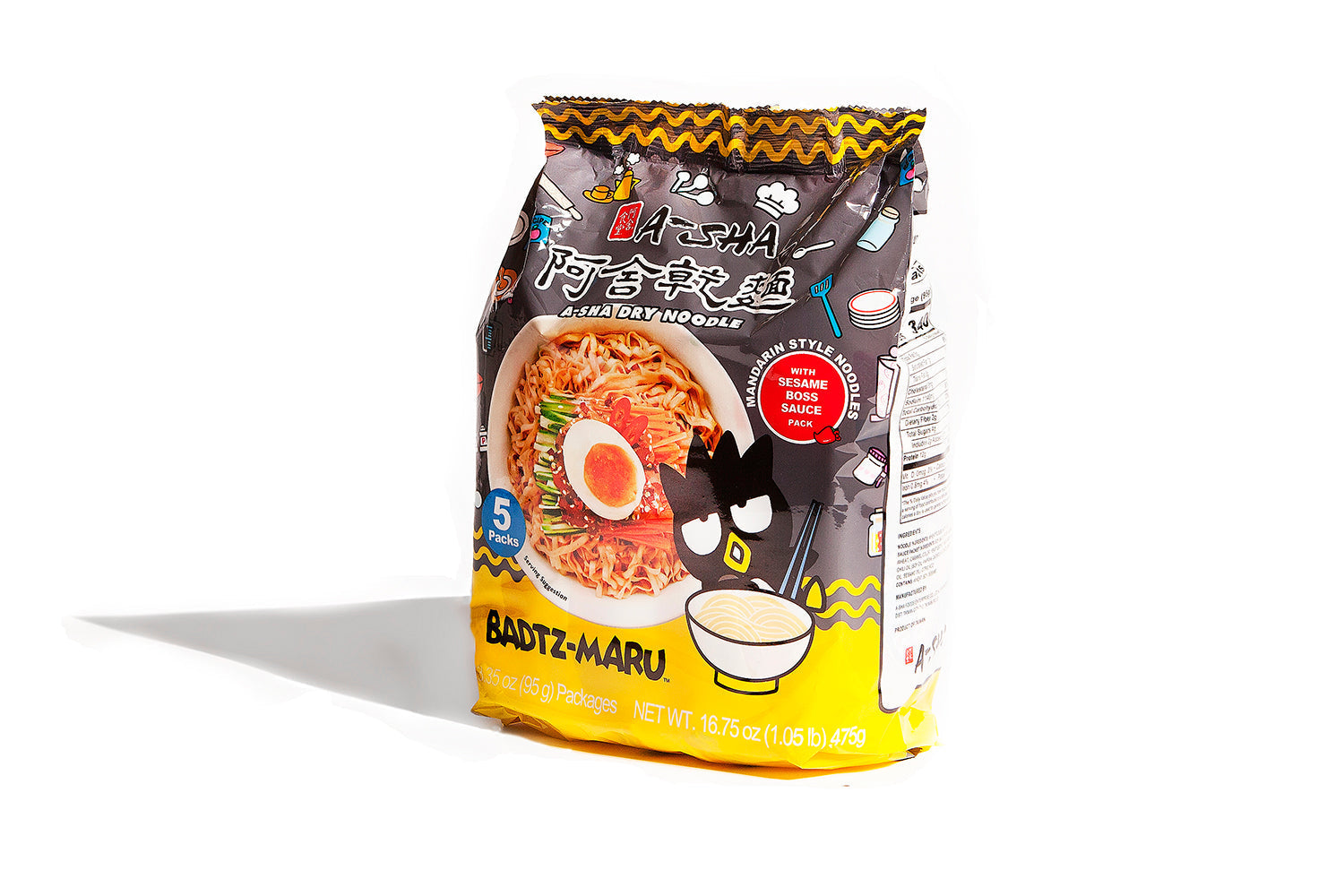 Badtz-Maru Mandarin Noodles with Sesame Boss Sauce - Simple Prep, Satisfying Bite