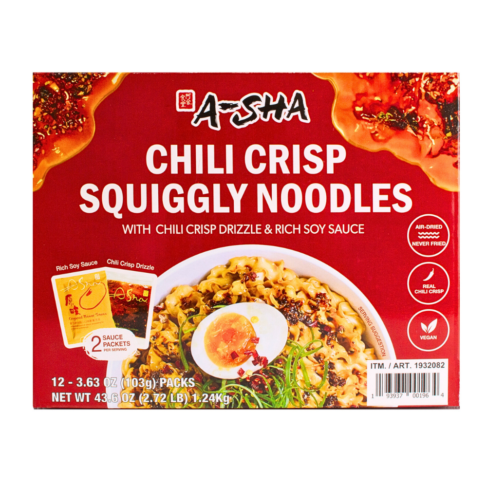 A-Sha Chili Crisp Squiggly Noodle - A Flavorful Meal in Minutes