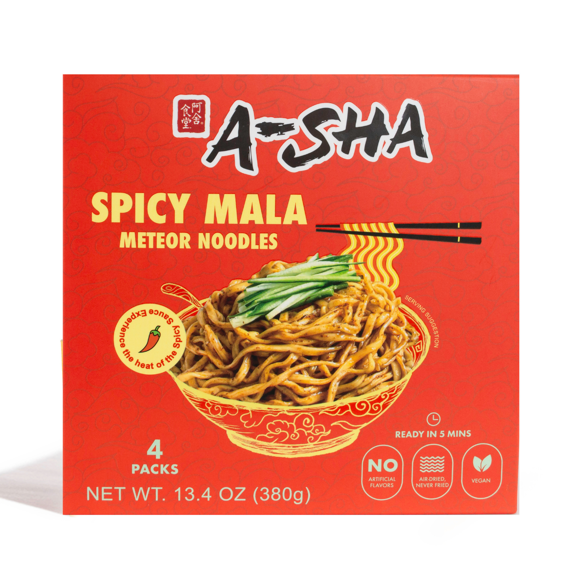 A-Sha Spicy Mala Meteor Noodle Box - Quick Comfort with Big Flavor
