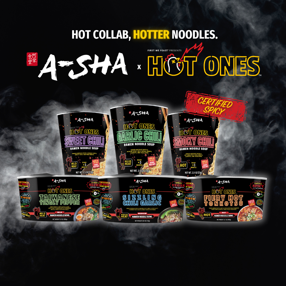 A-Sha x Hot Ones Taiwanese Tingly Pepper Noodles - Bold Taste for Busy Days