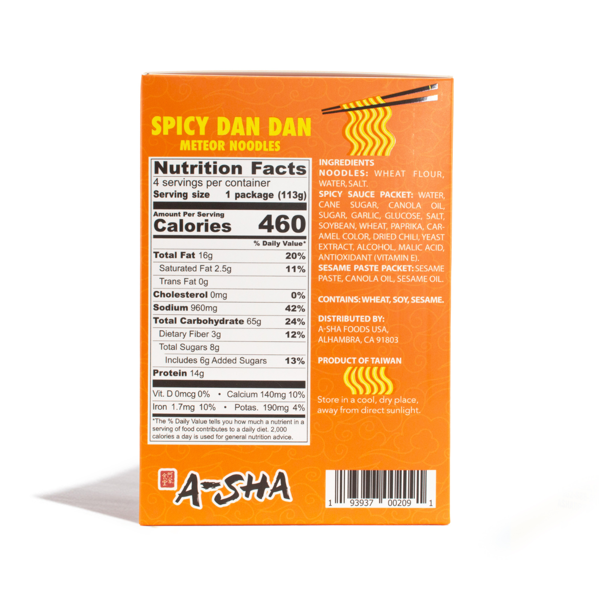 A-Sha Spicy Dan Dan Meteor Noodle Box - Simple Prep, Satisfying Bite