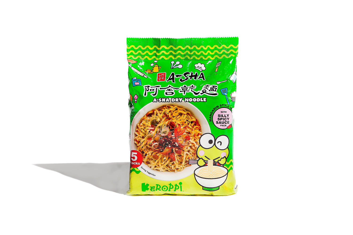 Keroppi Mandarin Noodles with Silly Spicy Sauce - A Flavorful Meal in Minutes