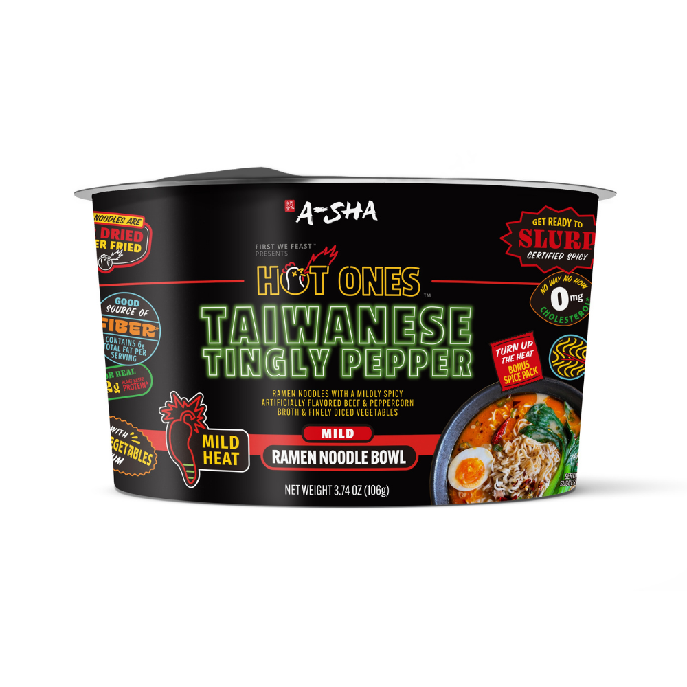 A-Sha x Hot Ones Taiwanese Tingly Pepper Noodles - Bold Taste for Busy Days