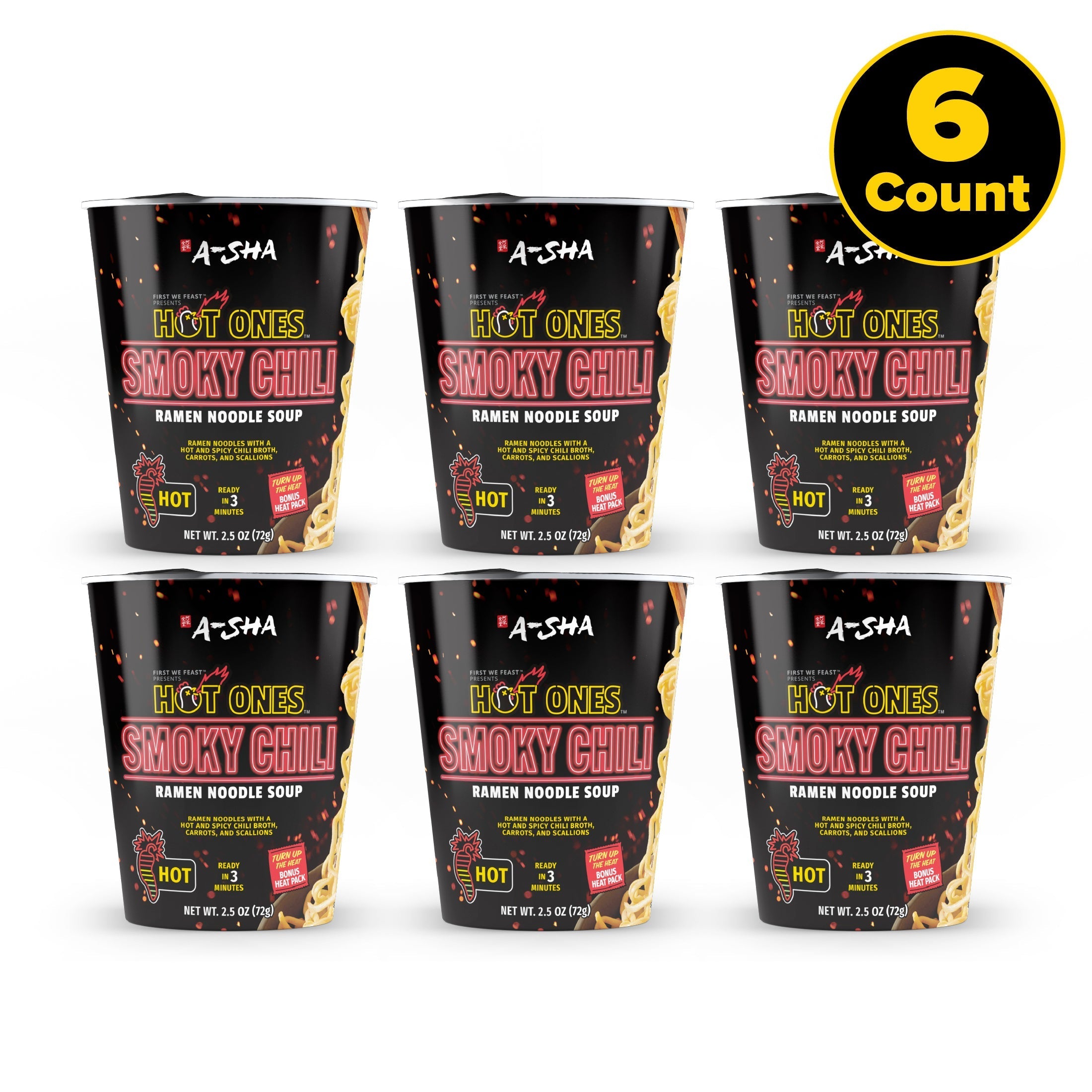 A-Sha x Hot Ones Smoky Chili Noodles - Quick Comfort with Big Flavor