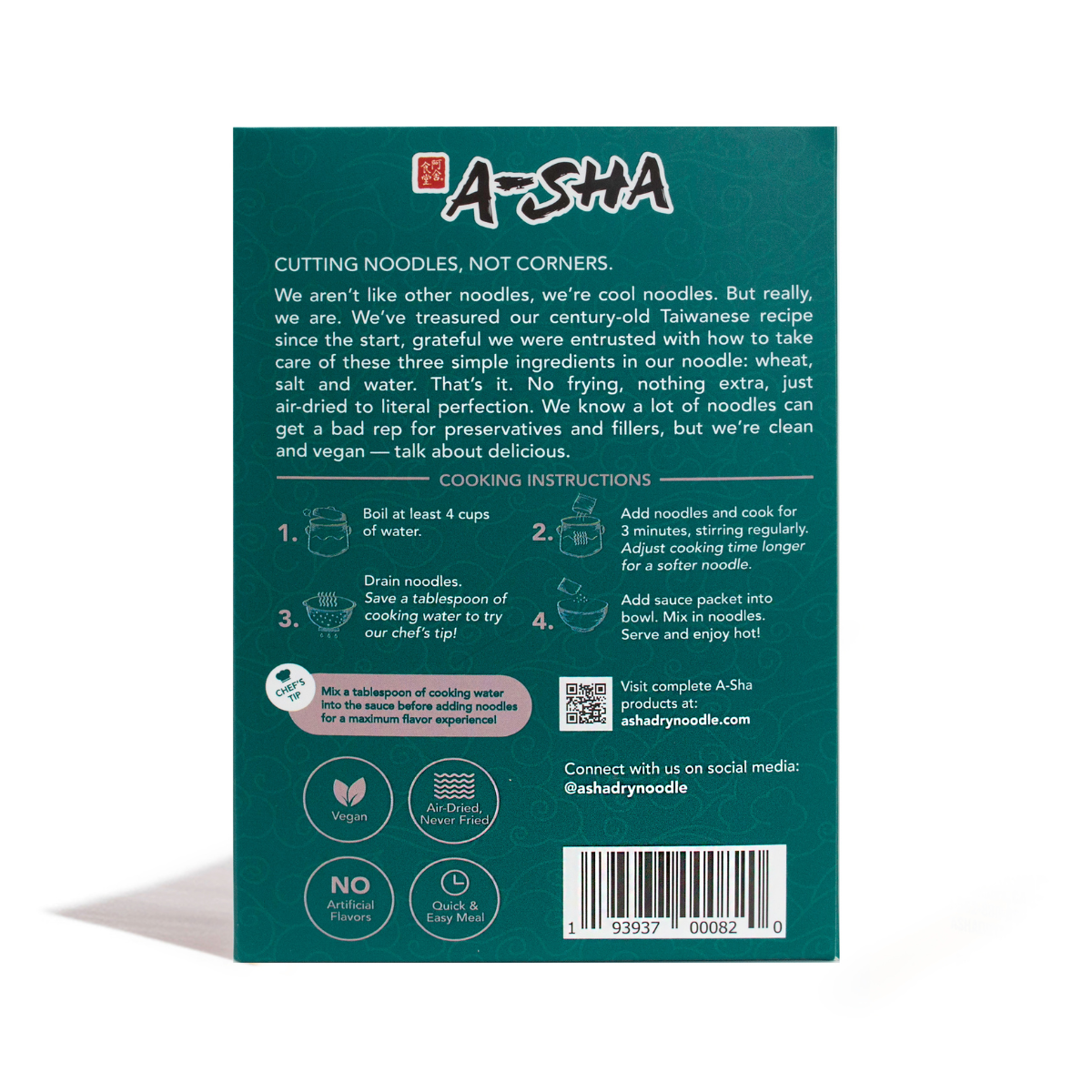 A-Sha Garlic Soy Thin Street Noodle Box - A Flavorful Meal in Minutes