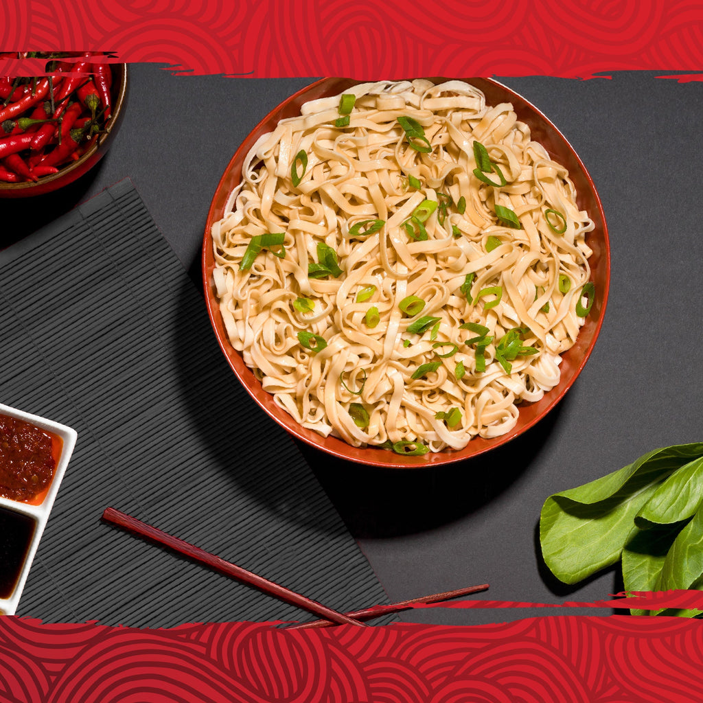Hakka Wide Noodles - Chili Flavor - Quick Comfort with Big Flavor