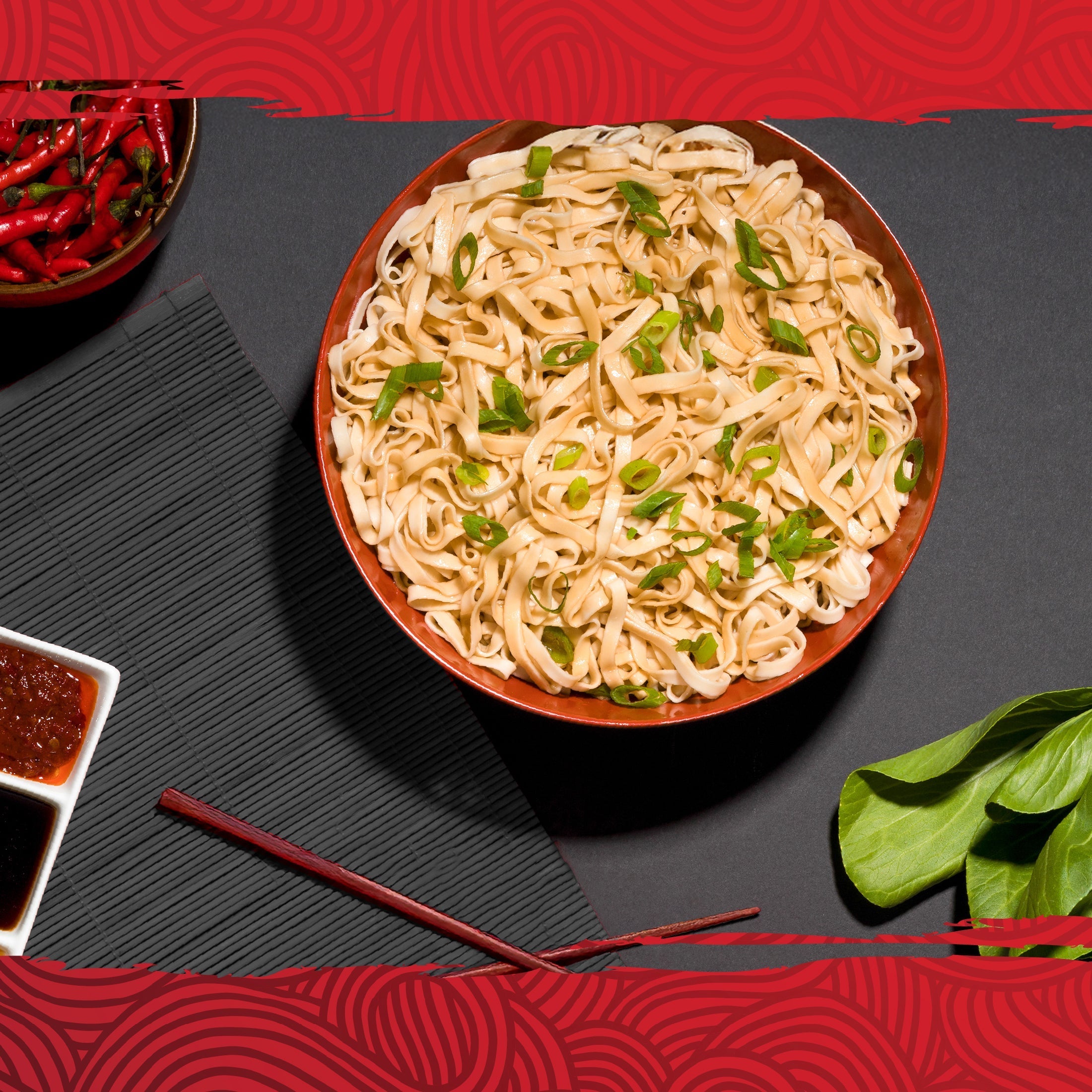 Hakka Wide Noodles - Chili Flavor - Quick Comfort with Big Flavor