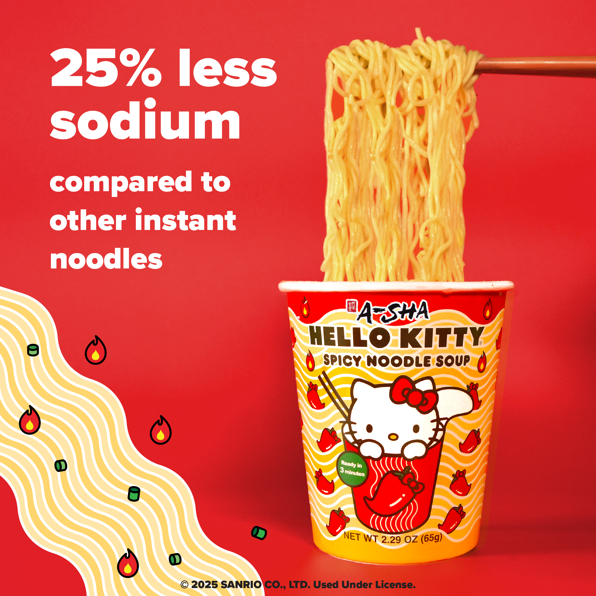 Hello Kitty Spicy Noodle Soup - Simple Prep, Satisfying Bite