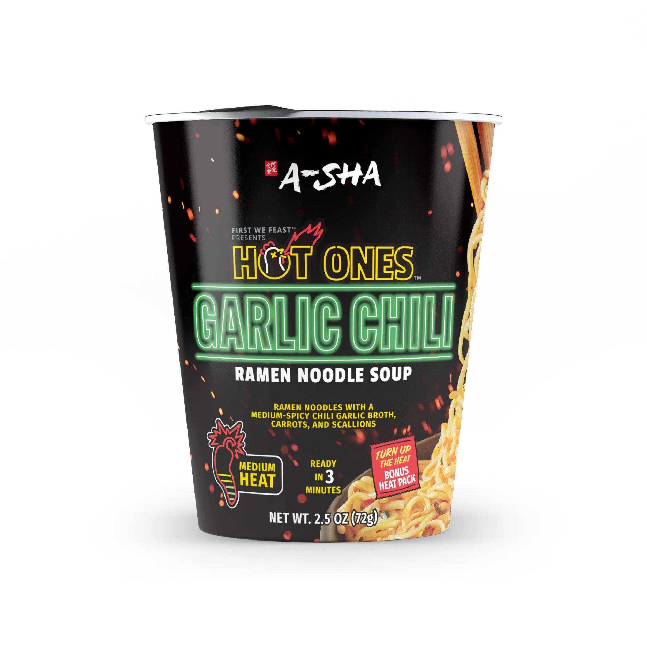 A-Sha x Hot Ones Garlic Chili Noodles - Easy Noodle Night Favorite