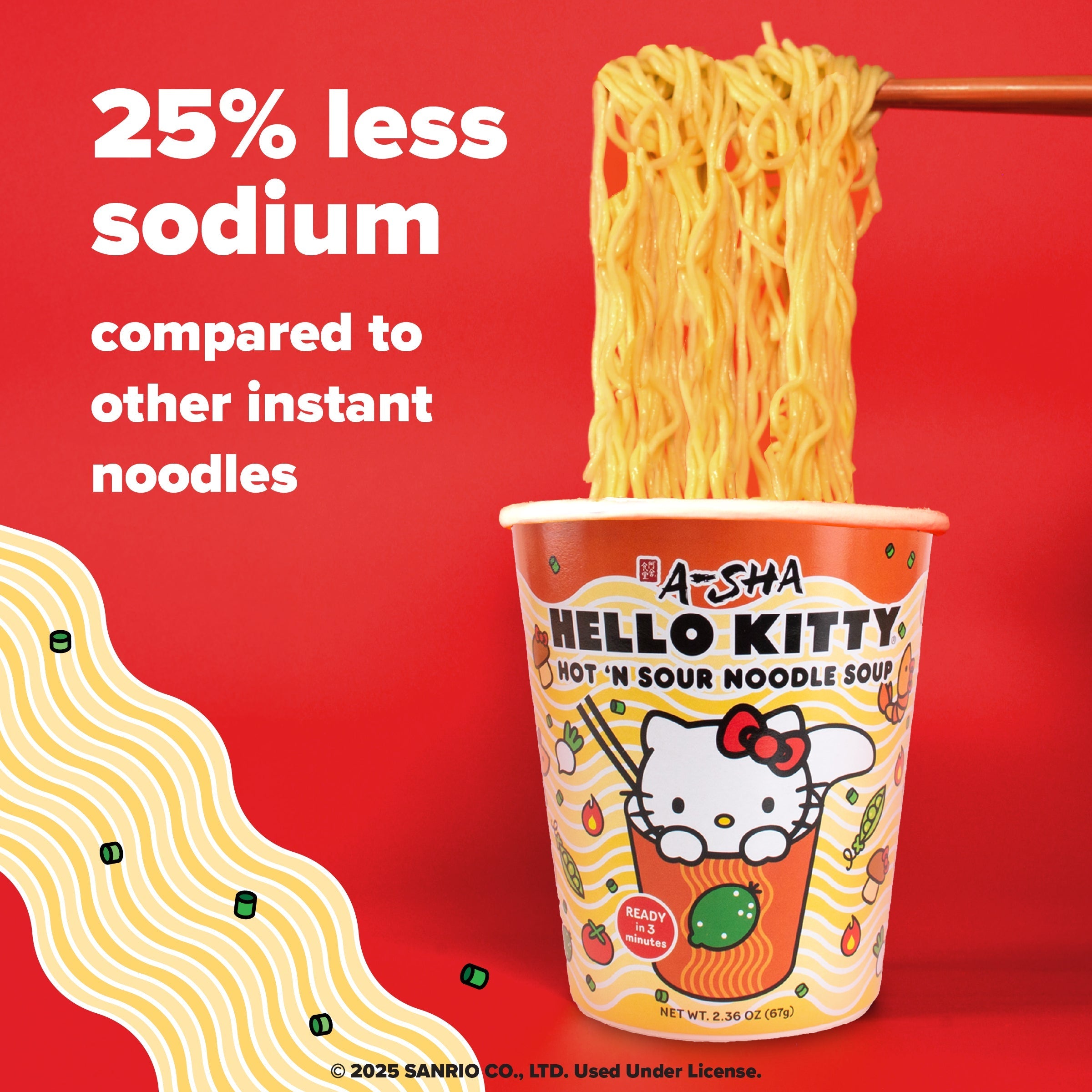 Hello Kitty Hot 'N Sour Noodle Soup - Simple Prep, Satisfying Bite