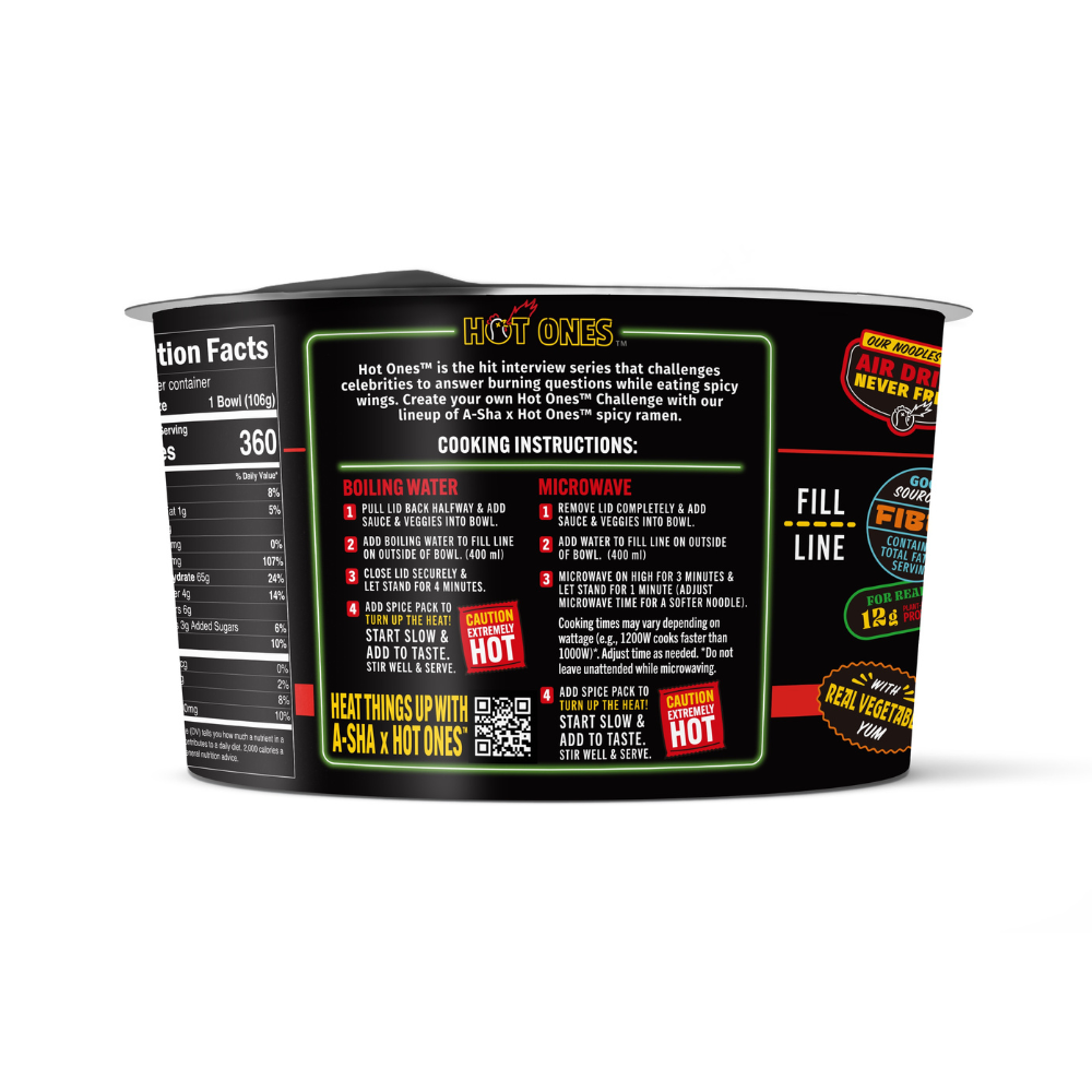 A-Sha x Hot Ones Taiwanese Tingly Pepper Noodles - Bold Taste for Busy Days