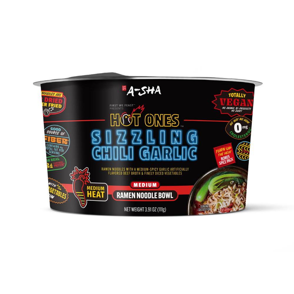 A-Sha x Hot Ones Sizzling Chili Garlic Noodles - Easy Noodle Night Favorite