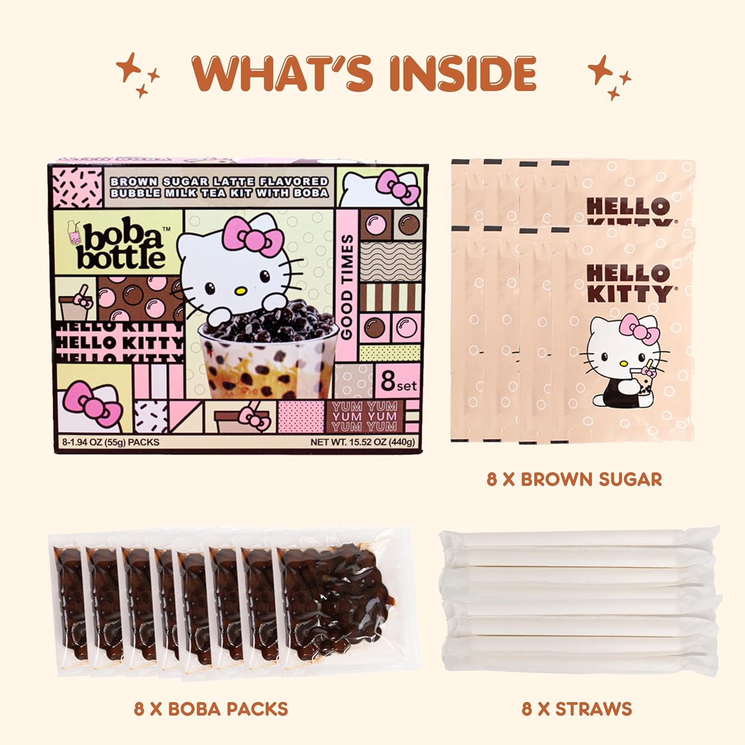 Hello Kitty Boba Kit - Bold Taste for Busy Days