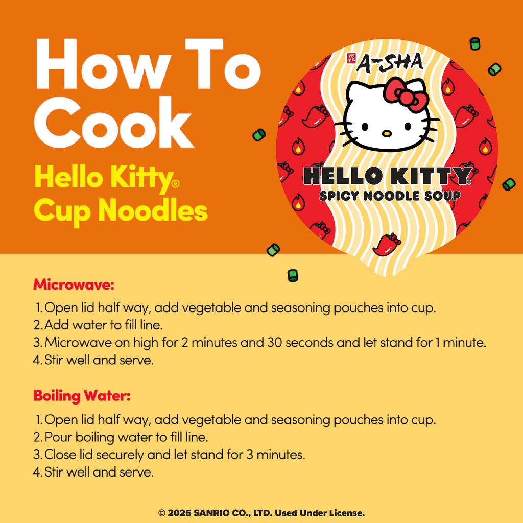Hello Kitty Spicy Noodle Soup - Simple Prep, Satisfying Bite